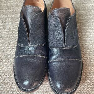 BED|STU Black Leather Loafers